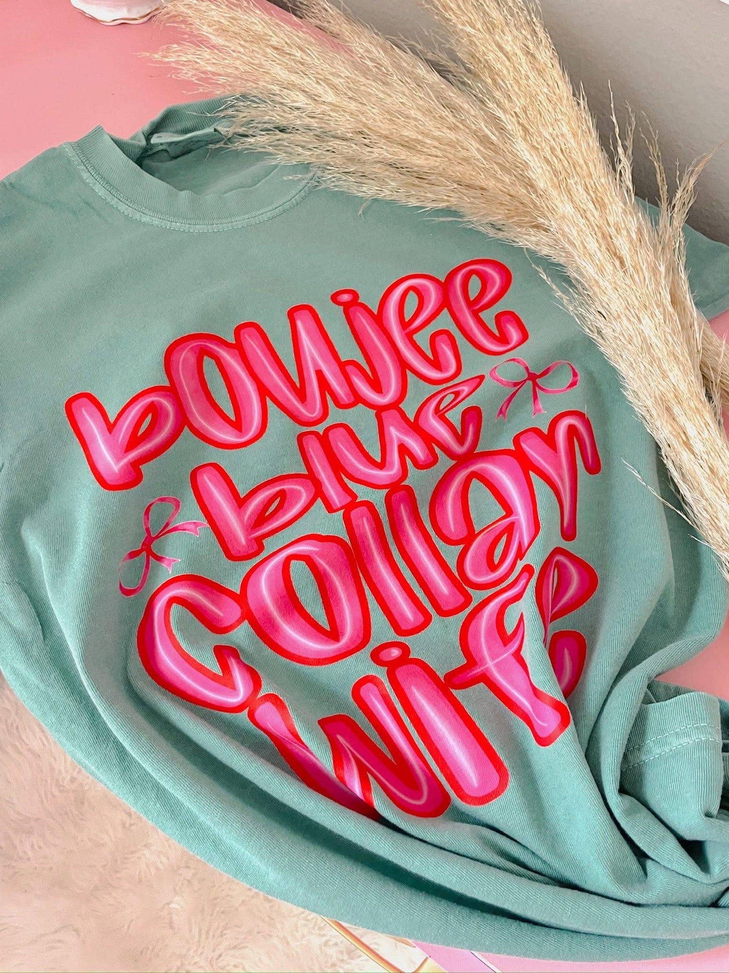 Boujee Blue Collar Wife Comfort Colors Tee 🩵