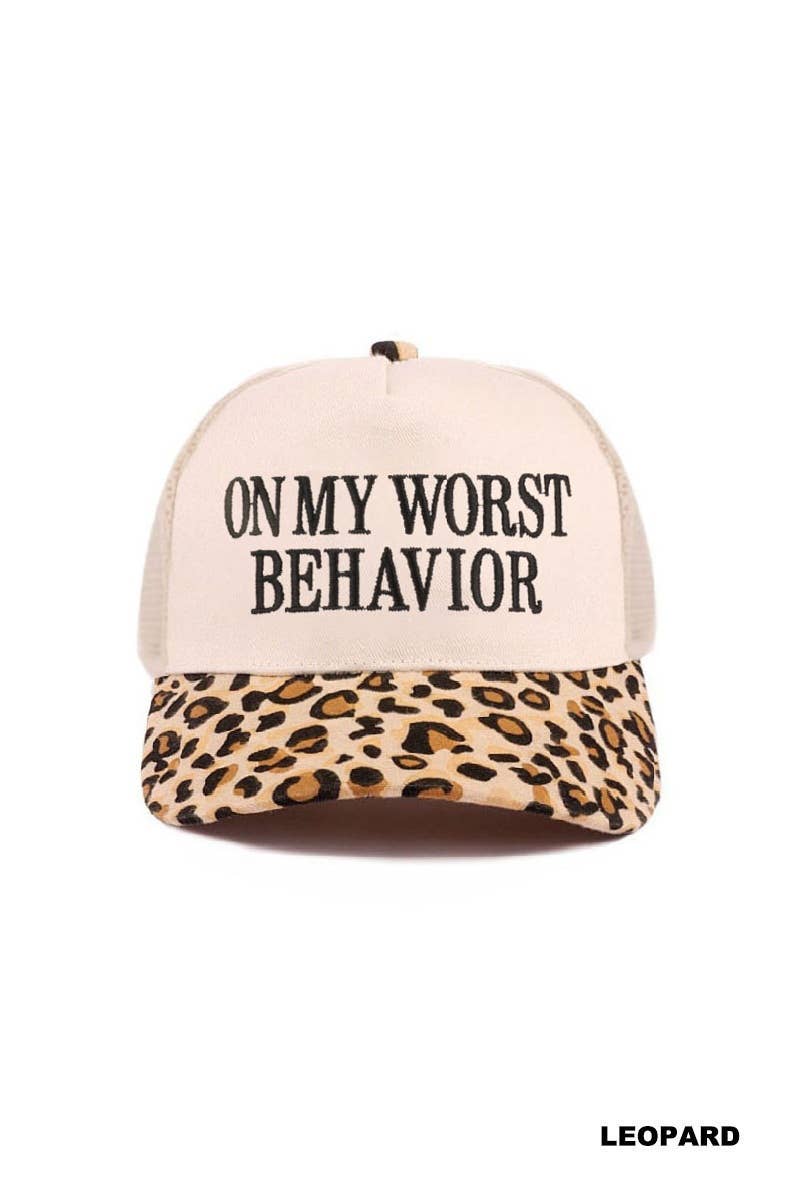 On My Worst Behavior Cheetah Trucker