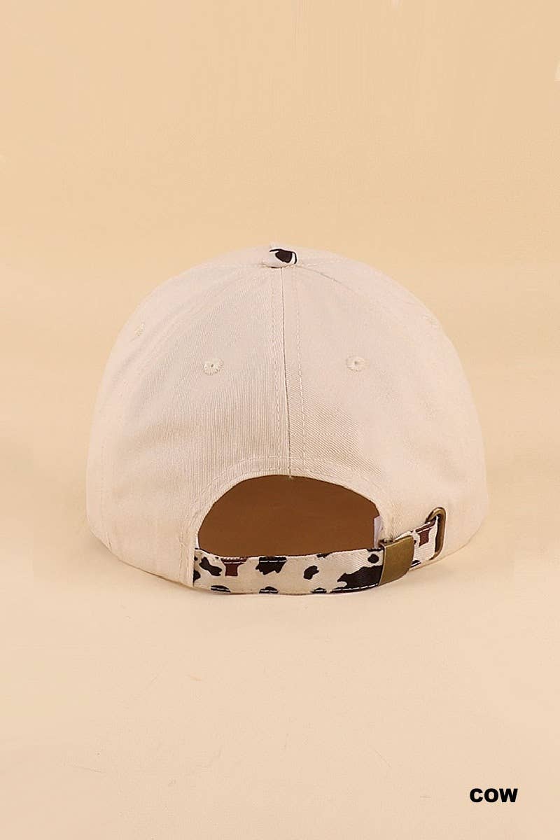 `Howdy Darlin Cow Print Trucker