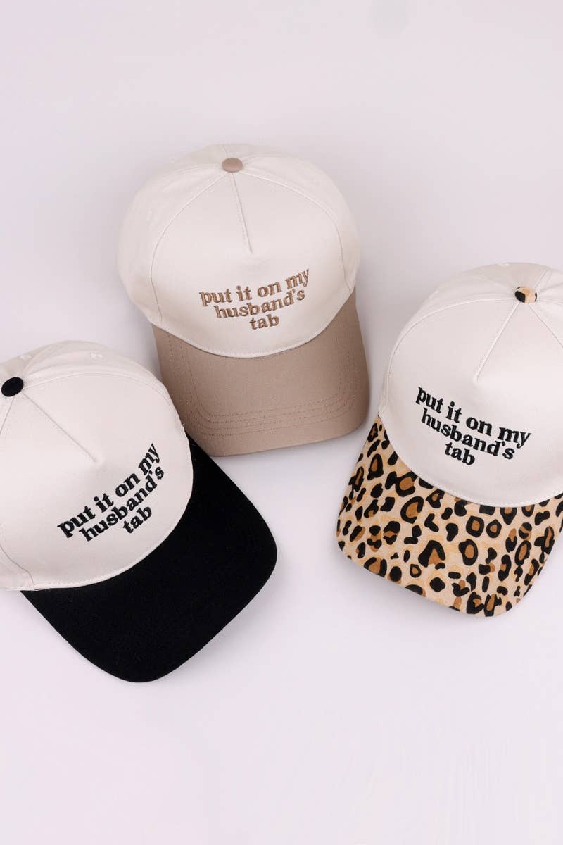 `Put It On My Husband's Tab Trucker Hat